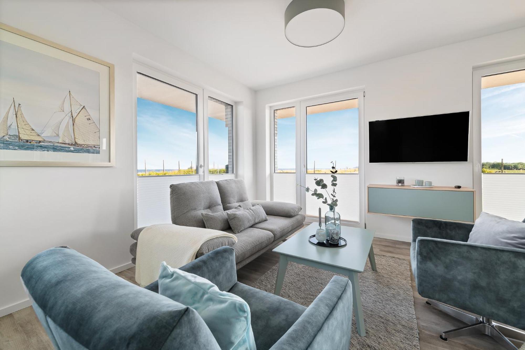 Beachterracefour- Eg, Meerblick, Terrasse, Kamin, Sauna Olpenitz Exteriör bild